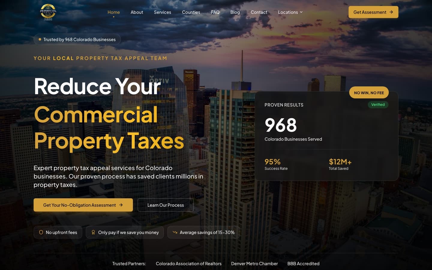 Property Tax Service website homepage